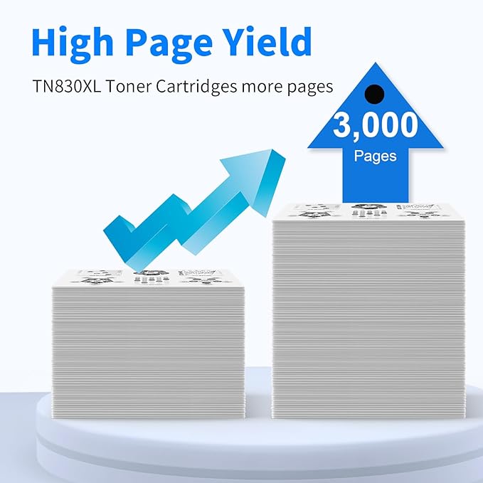 myCartridge Compatible Toner Cartridge Replacement for Brother DCP-L2640DW TN830XL TN830 TN830 XL TN-830 TN-830XL Toner 4PK Use for HL-L2460DW MFC-L2820DW HL-L2405W HL-L2480DW Printer