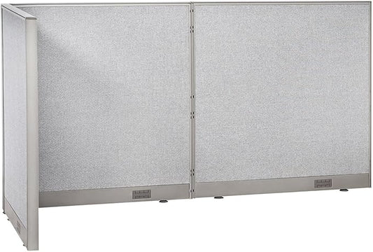 GOF Freestanding L Shaped Office Partition, Large Fabric Room Divider Panel, 36" D x 96" W x 48" H