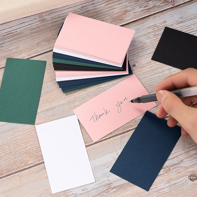 50 Sheets Blank Cardstock Paper 250 GSM Thick Heavy Cards Stock for DIY Art Projects, Card Making, Postcards, Greeting Cards, Birthday Party, Wedding Invitation (White, 3x5 inches)