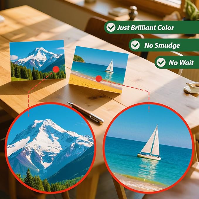 Uinkit Premium Glossy Inkjet Photo Paper - 5x7 Inch, 48lb 180gsm, 100 Sheets - Professional Photographic Quality, Dye Ink Compatible, High-Gloss Finish for Stunning Portraits & Art Prints