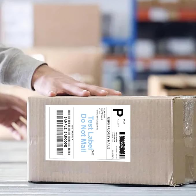 9527 Product 4x6 Blank Direct Thermal Shipping Labels for Zebra 2844 Zp-450 Zp-500 Zp-505 Direct Thermal Labels Printers, Eltron Printer, 250 Label per Roll,Total 16 Rolls 4000 Label