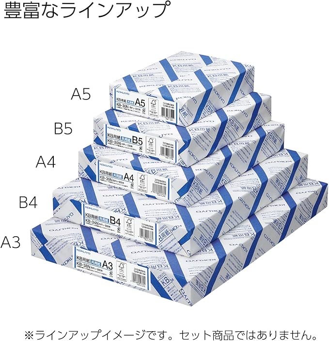 Kokuyo A3 (11.7 in x 16.5 inches) KB Paper, 500 Sheets, 64gsm, 80 Bright - Perfect for Engineering technical drawings - FSC Certified, Japan Import (KB-38N)