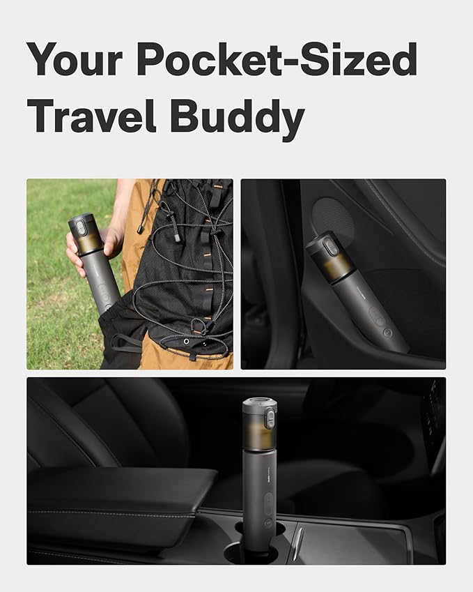 HOTO Handheld Car Vacuum Cleaner Cordless, 4-in-1 Portable Mini Vacuum with 20000Pa Strong Suction, Electric Compressed Air Duster Blower for Car, Desk, Computer, Keyboard, Home, Office Cleaning