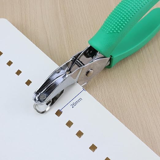 1/6 Inch Square Shape Hole Puncher, Handheld Single Hole Paper Punch, One Hole Paper Punch for DIY Craft Paper Scrapbook Puncher Hand Tool