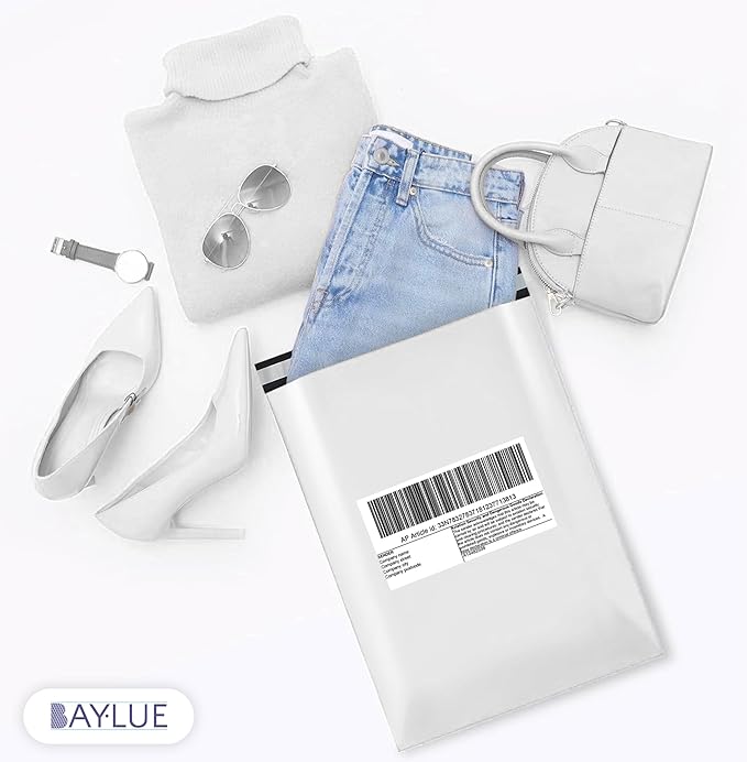 White Large Poly Mailers 14.5x19 Inch | Strong Adhesive Self-Seal Mailer Bag | Tear, Tamper, Water Resistant Shipping Envelopes | Thick Strong polymailer Bags | Clothing Shipping Bags | 500 Pcs Bulk