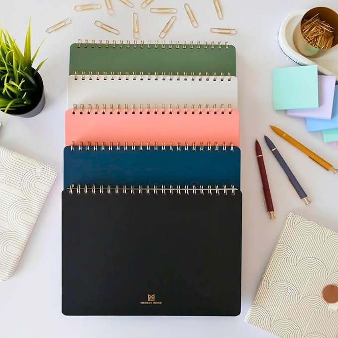 Undated Weekly Schedule | Business Planner | 8.25” x 11.75” ADHD Organizer | Premium Multi-Layout Schedule | Black | Landscape Layout