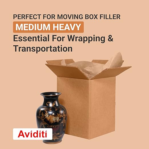 AVIDITI Shipping Paper Roll 36"L, 1-Pack | Large Kraft Paper Roll for Packing, Moving and Storage