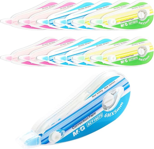 M&G 12 pack Correction Tape,19.7 feet correction tape, Easy to Use Applicator for Instant Corrections, Study Supplies and Office Products