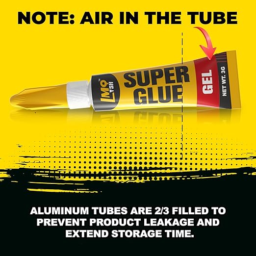 Super Glue Gel Clear, 24Γ3g All Purpose Strong Bond Single Use Heavy Duty CA Glue, Instant Cyanoacrylate Adhesive Multipack for Plastic Ceramic Glass Jewelry Metal Fletching Wood Porcelain Aquarium