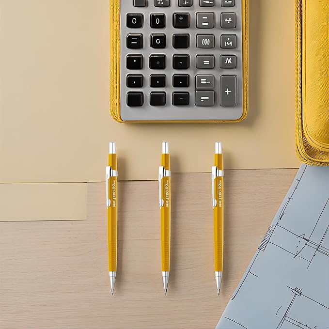 JAVAPEN 0.9mm Mechanical Drafting Pencils β 12-Pack, Heavy-Duty Lead, Comfortable Grip, Anti-Roll Hex Barrel, Built-in Eraser, Made in Korea