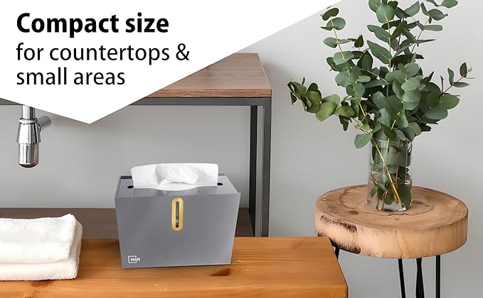 H4N Multifold Hand Paper Towel Dispenser Countertop, Compact Design, Single Sheet Dispensing for Home and Commercial Use, Gray