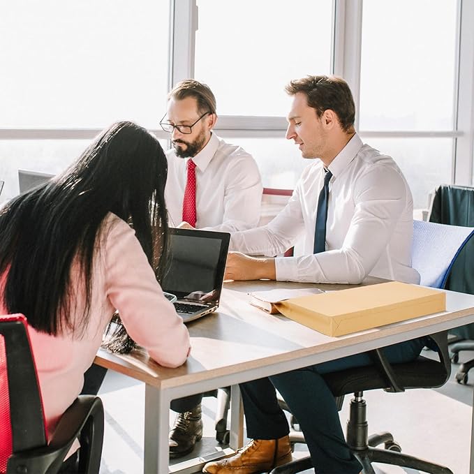 20 Pcs 14 x 18 x 1.6 Inch Large Expandable Catalog Envelopes Manilla Kraft Peel and Seal Envelopes Light Large Mailing for Office Home Documents Magazines Photos Storage Organizing(Brown)