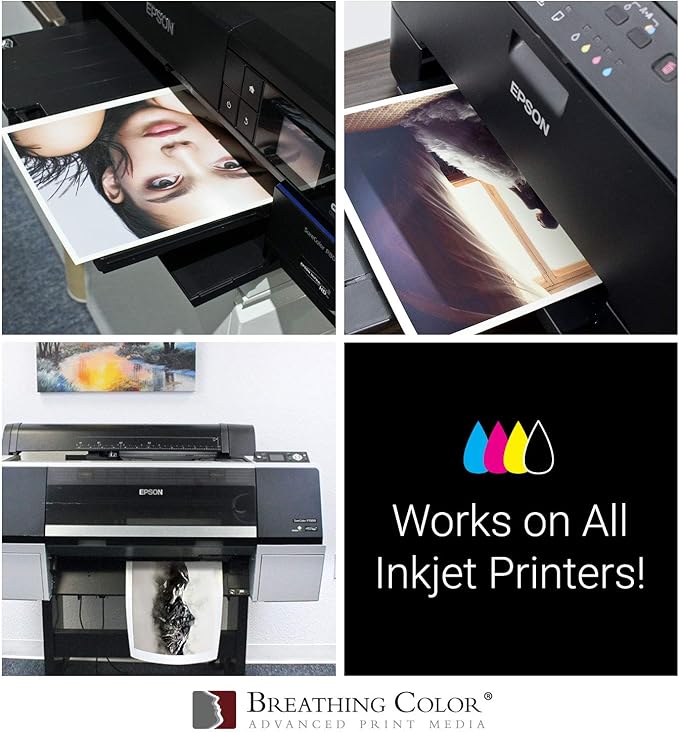 Optica One is a Luxurious 300 gsm Smooth Matte Fine Art Inkjet Paper Offered in size 17"x25”, 25 Sheets; Its Bright White Color is Ideal for Black and White and Color Prints. 100% Archival Certified