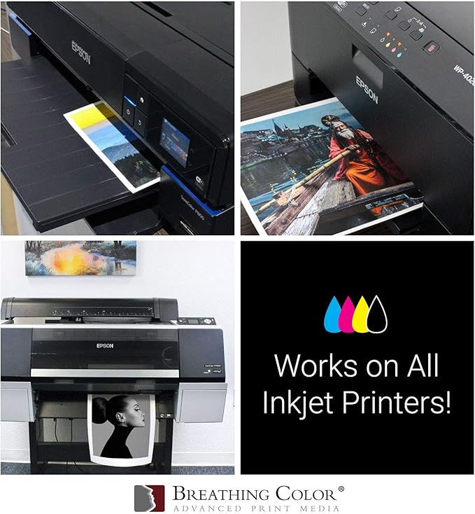 Premium Lyve Matte Canvas Sheets Professionals choice for Archival Inkjet for Use on Epson, Canon and HP printers. 17 inch x 22 inch 25sh