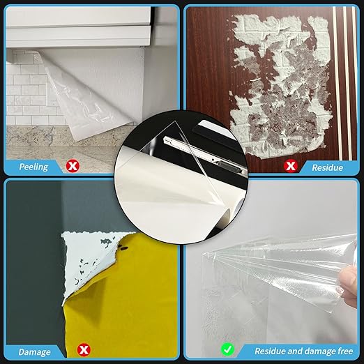 Art3d Adhesive Tile Setting Mat, Double-Sided Tape Sheet for Crafts, Arts, DIY Projects, 12in. X 120in. Damage-Free, Residue-Free