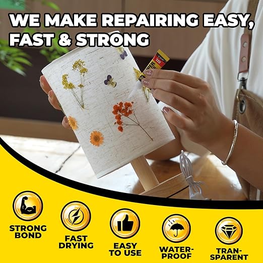 Super Glue Gel Clear, 24Γ3g All Purpose Strong Bond Single Use Heavy Duty CA Glue, Instant Cyanoacrylate Adhesive Multipack for Plastic Ceramic Glass Jewelry Metal Fletching Wood Porcelain Aquarium