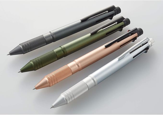 uni Jetstream 4&1 Metal Edition, 0.5mm Ballpoint Pen (Black, Red, Blue, Green) and 0.5mm Mechanical Pencil, Dark Green (MSXE52000A05.7) (MSXE5200A5.7)