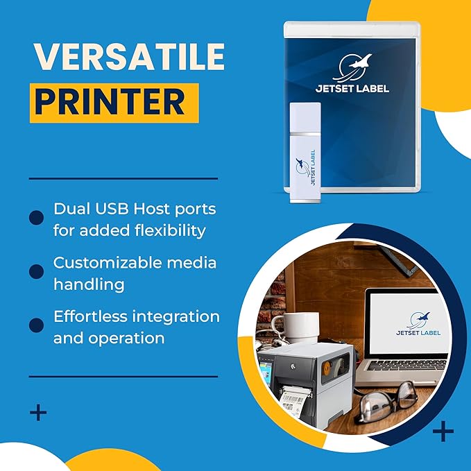 Zebra ZT411 203 DPI | Thermal Transfer & Direct Thermal | ZT41142-T010000Z Industrial Printer | Width 4 Inches Features Serial, USB, Ethernet & Bluetooth Connectivity | Includes Jetset Software