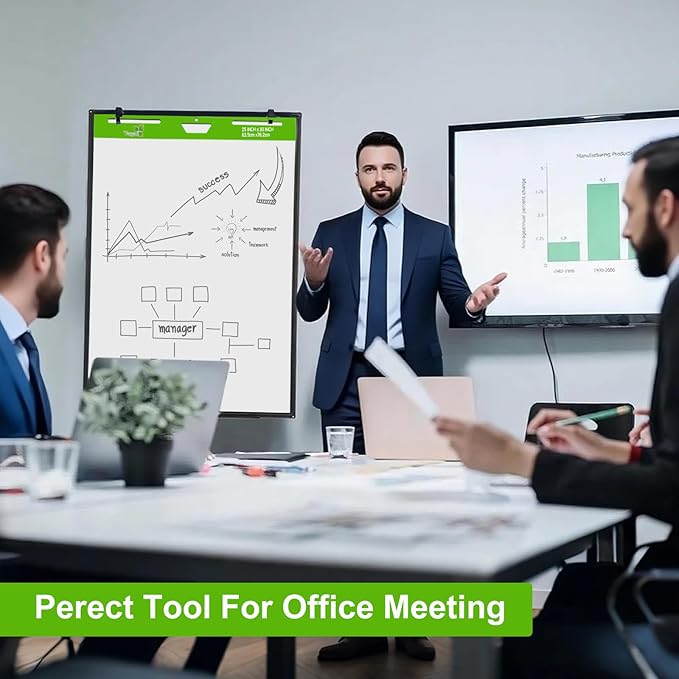 Sticky Easel Pad 25 in x 30 in, 35 Sheets/Pad, 4 Pads/Pack, 140 Sheets, Large White Sticky Easel Paper for Office and Classrooms, Flip Chart Paper for Teachers,Super Sticking Power & Bleed-Resistant