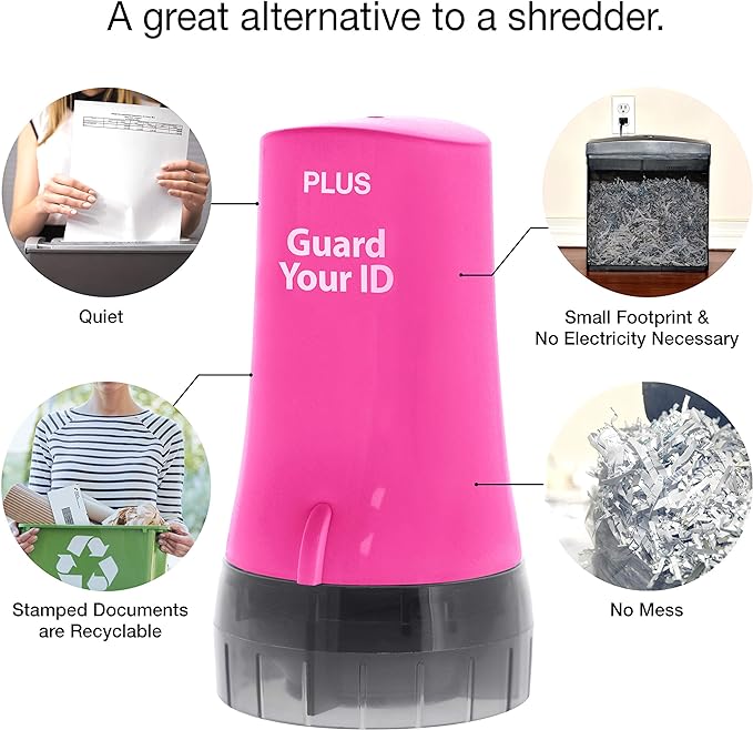 Guard Your ID Advanced Security Roller 2.0 Identity Theft Prevention Stamping Pink