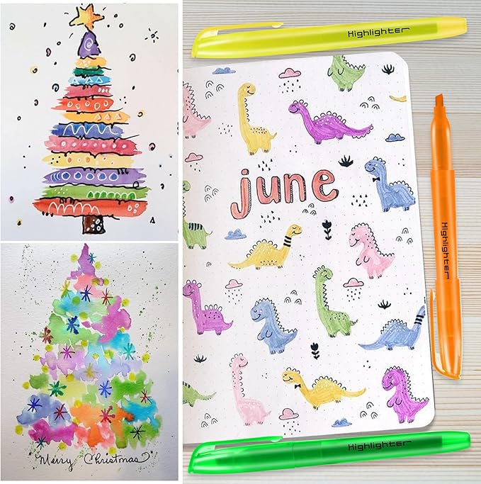 Highlighters Assorted Colors Bulk, 150 Pcs Pastel Highlighters Bulk with 6 Colors for Office and School