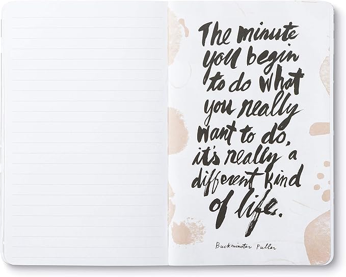 Compendium Softcover Journal - Life is Always Now. – A Write Now Journal with 128 Lined Pages, 5″W x 8″H