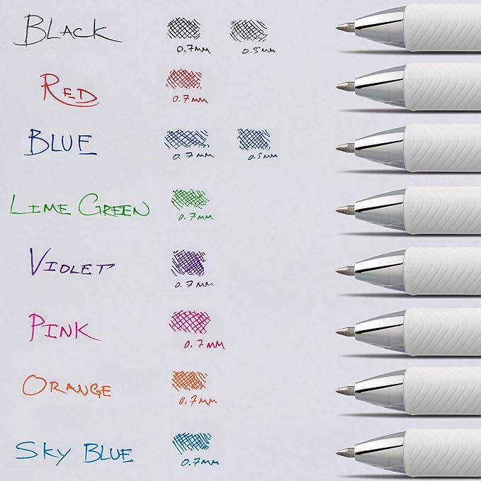 Pentel EnerGel Pearl Deluxe RTX Retractable Liquid Gel Pen, (0.7mm), Accent, Blue Ink, 3 Pack (BL77WBP3C)