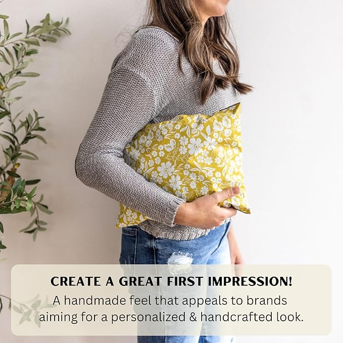 Poly Mailers 10x13 Inch 500 Pack Medium Shipping Bags Strong Thick Mailing Envelopes | Self Sealing Adhesive | Waterproof & Tear Resistant | Small Business Packaging - Floral Mustard Yellow