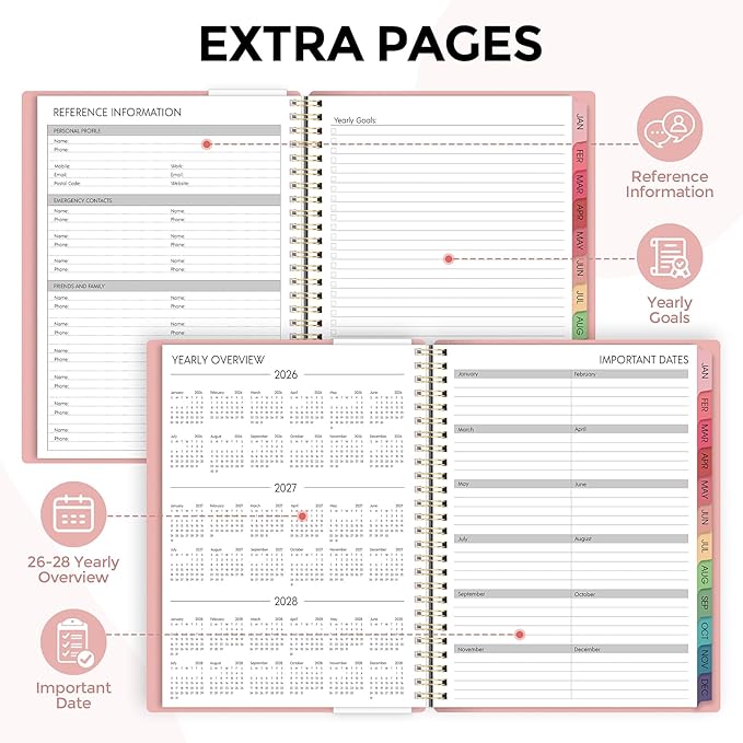 Planner 2026, 8.5" x 11" Monthly & Weekly Planner with Tabs, JAN - DEC 2026, Goal Setting & Time Management Organizer for Professionals & Students