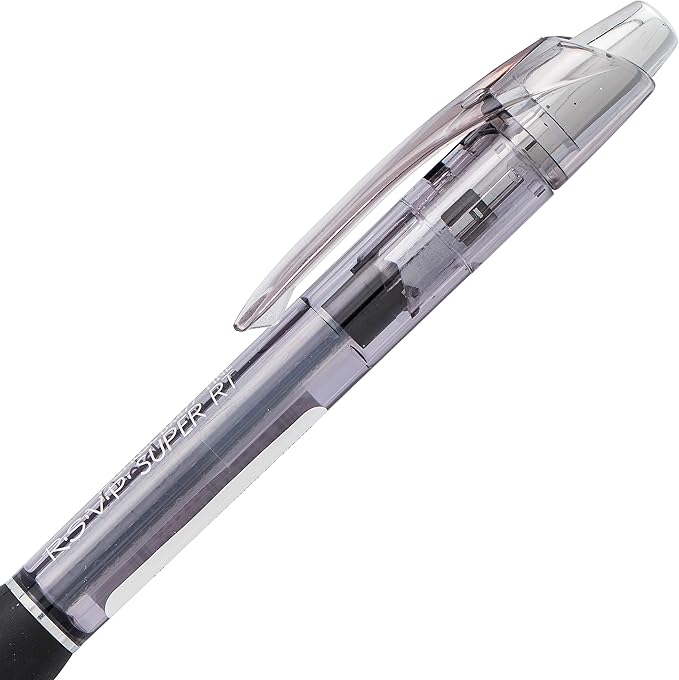 Pentel RSVP Super RT Ballpoint Pen, (0.7mm) Fine Line, Black Ink, 2-Pk - BX477BP2A