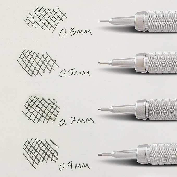 Pentel GraphGear 500 Mechanical Drafting Pencil, (0.5mm), Fine Line, Refill Lead and Mini Eraser (PG525LEBP)