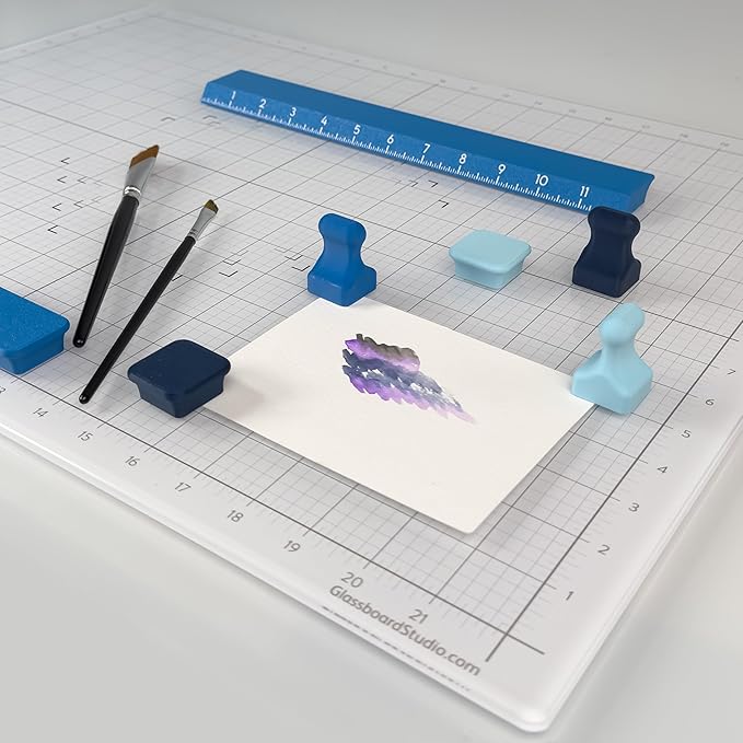 Glassboard Studio MiniBar Magnet - Strong Neodymium Rare Earth Magnets for Fridge, Whiteboard, Locker & Magnetic Glassboards - Crafting & Office Use - Strong Fridge Magnets (Seaside Teal Pawn, 4)