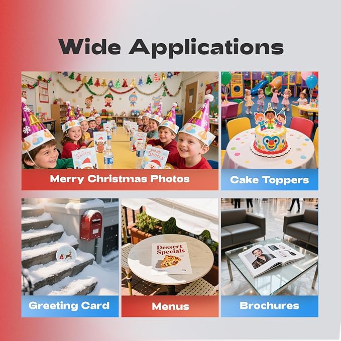 60 Sheets Heavyweight Inkjet Glossy Photo Paper 11 x 17 inch 65lb 250gsm for Obituary Bulletin Gallery Show Thick for A3 Size Dye Ink Printers