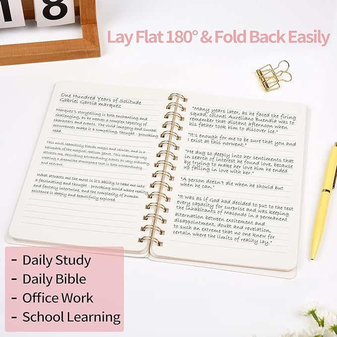 Lined Spiral Notebook College Ruled A5 Journal Book for Note Taking, 160 Pages Writing Journal for Office and Home School Supplies 5.75 x 8.125 inch (6pack-3Green/3Black)