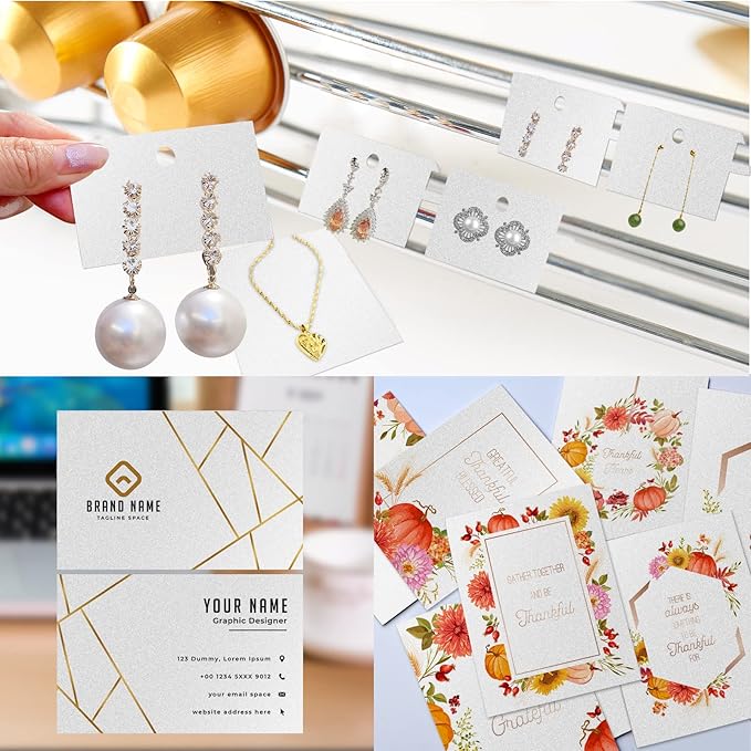 100 Sheets Silver Shimmer Cardstock 8.5 x 11 Metallic Paper, Goefun 80lb Card Stock Printer Paper for Invitations, Crafts, DIY Cards,Graduations