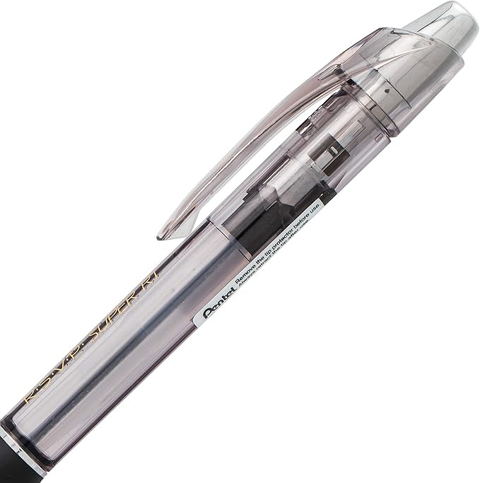 Pentel RSVP Super RT Ballpoint Pen, (1.0mm) Medium Line, Black Ink, 2-Pk - BX480BP2A