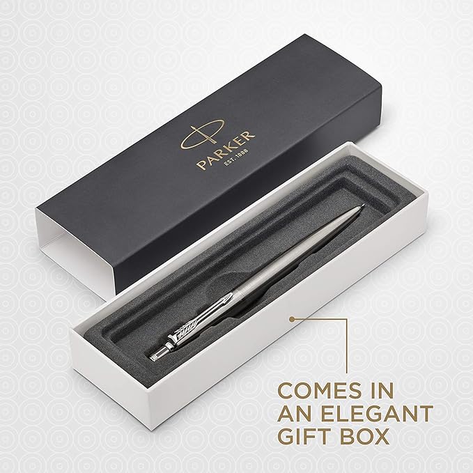 Parker Jotter Mechanical Pencil, Stainless Steel with Chrome Trim, 0.5mm, HB #2, Smooth & Precise, Signature Retractable Design, Gift Boxed