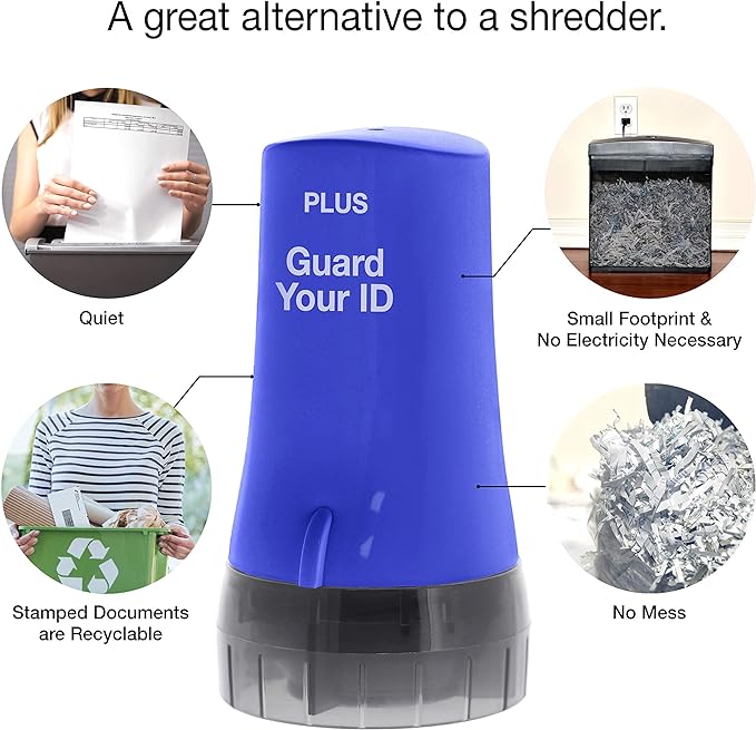 Guard Your ID Advanced Roller 2.0 Identity Theft Prevention Security Stamp Blue