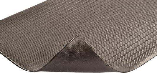 Notrax 410 Airug® 3' x 12' x 5/8" Anti Fatigue Mat, Enhanced Slip Resistance with Beveled Edges and Ribbed Surface, Ideal for Industrial and Commercial Workplaces, Black, 410S5312BL