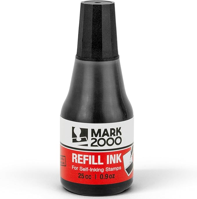Self-Inking Refill Ink - Black - 25cc (0.9oz)