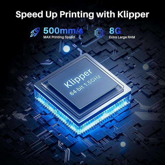 ELEGOO Neptune 4 Pro 3D Printer, 500mm/s High Speed Printer with Klipper Firmware, Auto Leveling and Direct Drive Extruder, Easy Assembly, 8.85x8.85x10.43 Inch Printing Size