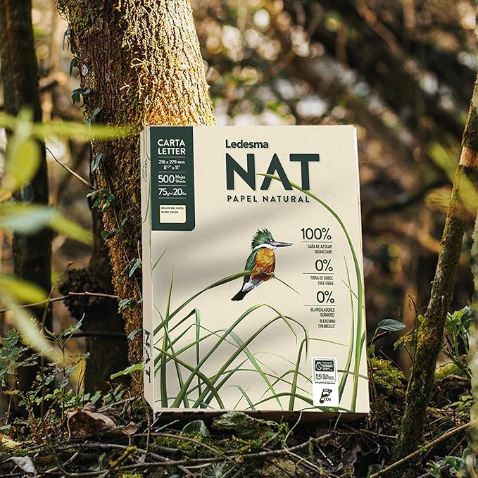 Letter Size (8.5"x11") Natural Sugarcane Pulp Printer Paper, For All Office And Photocopy Printers, Designs, Crafts (3 Reams (1500 Sheets))