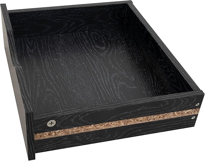 Naomi Home 5 Drawer Office Storage File Cabinet Under Desk Cabinets for Organization Filing with Wheels, Printer Stand Storage, 180 lbs Capacity, Distressed Black (11397AM)