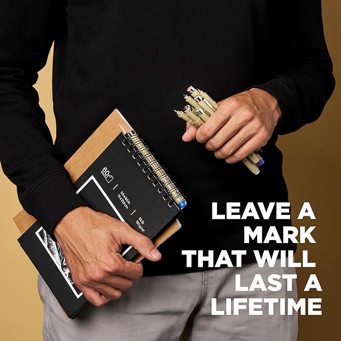 SAKURA Pigma Micron Fineliner Pens - Archival Black Ink Pens - for Writing, Drawing, or Journaling - Assorted Point Sizes - 10 Pack