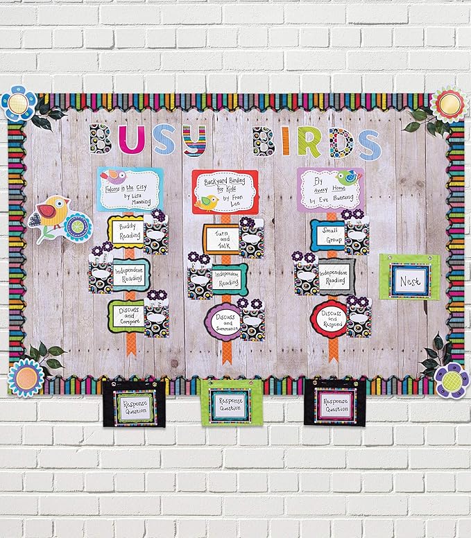 Carson Dellosa 76 Piece 4 Inch Colorful Chalkboard Bulletin Board Letters for Classroom, Uppercase Alphabet Letters, Numbers, Punctuation & Symbols, Cutout Letters for Bulletin Boards