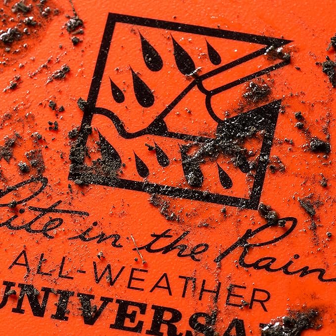 Rite in the Rain Weatherproof Top Spiral Notebook, 3" x 5", Orange Cover, Universal Pattern, 6 Pack (No. OR35L6)