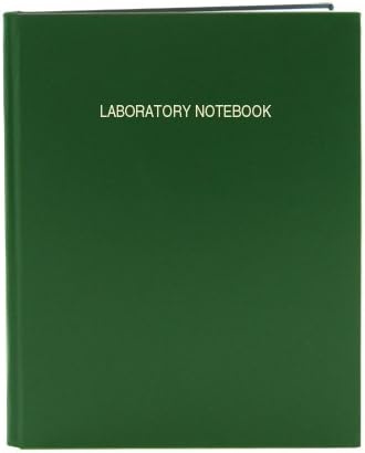 BookFactory Lab Notebook - 168 Pages (.25" Grid Format) 8" x 10" Green Cover Section Sewn Hardbound Laboratory Notebook (LIRPE-168-SGR-A-LGT1)