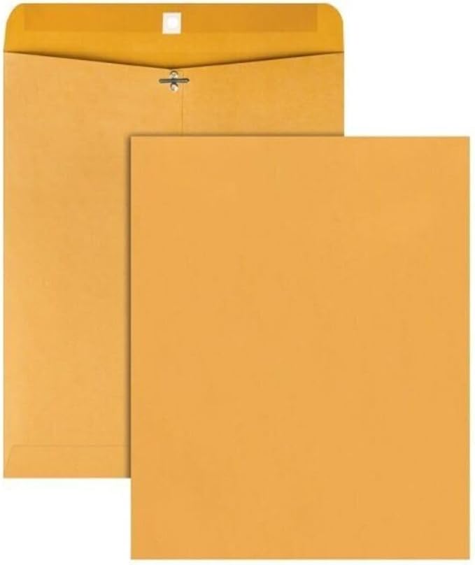 Catalog Envelopes (Open End), Brown Kraft, 28 Pound. 500 Per Pack. (Clasp, 11.5"x14")