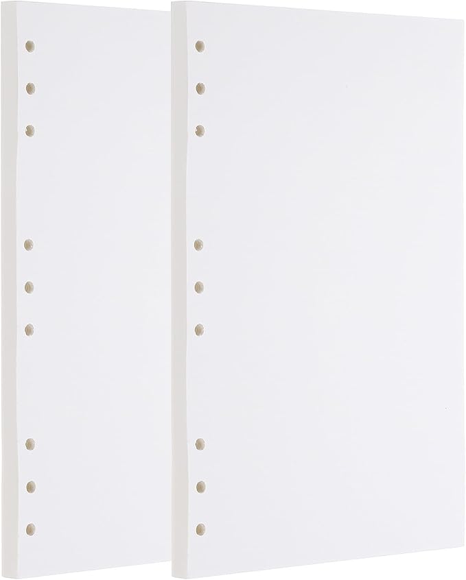 PATIKIL B5 Blank Refill Paper, Loose Leaf Paper 9 Hole Planner Refills for 9 Ring Refillable Binder Notebook Paper Filler Planner Inserts Office Diary Journals, 160 Sheets/320 Pages, White