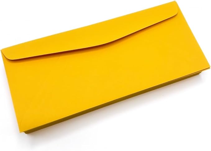 Limited Papers (TM) No. 10 Regular Standard Mailing Envelope - Pastel - Soft - 24 Pound (4.8 inch x 9.5 inch) - Announcement, Invoices, Checks, Letters, Contracts, Business Envelopes (Goldenrod, 1000)